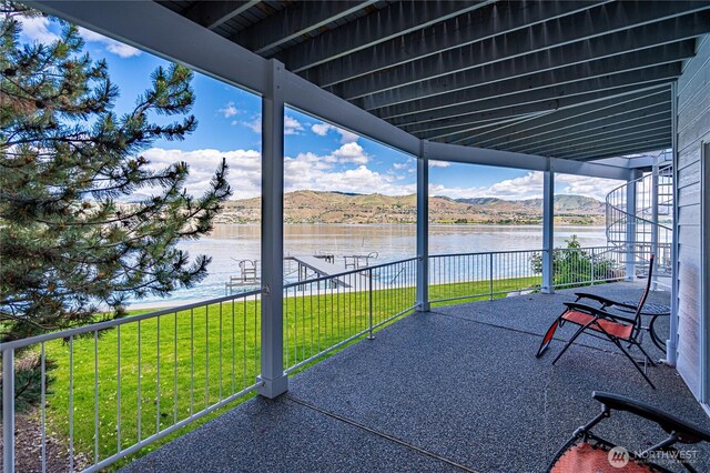 4270 US Highway 97a, Chelan, WA 98816 - view of patio / terrace with a water view
