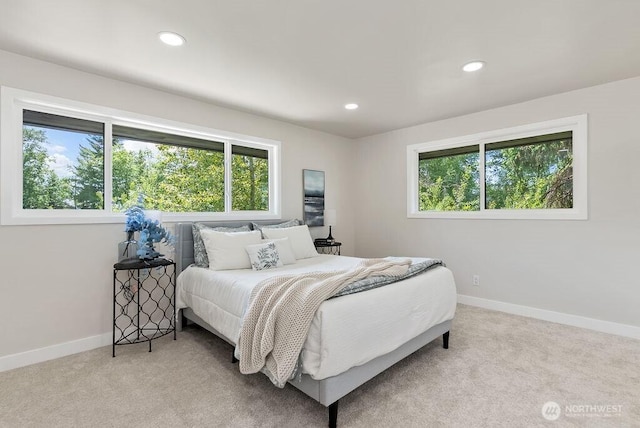 11433 SE 244th St, Kent, WA 98030 - bedroom featuring multiple windows, recessed lighting, carpet, and baseboards