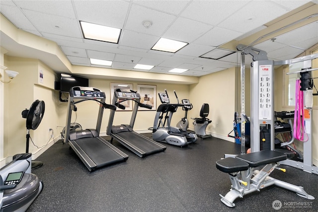 1525 NW 57th St Unit 109, Seattle, WA 98107 - gym featuring a drop ceiling