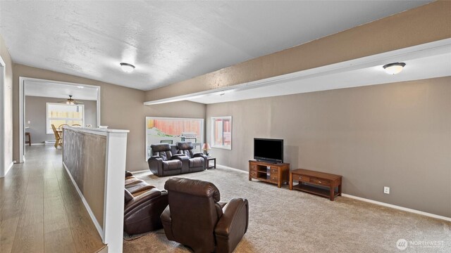 427 E Dayton Ave, Dayton, WA 99328 - living area featuring baseboards and ceiling fan