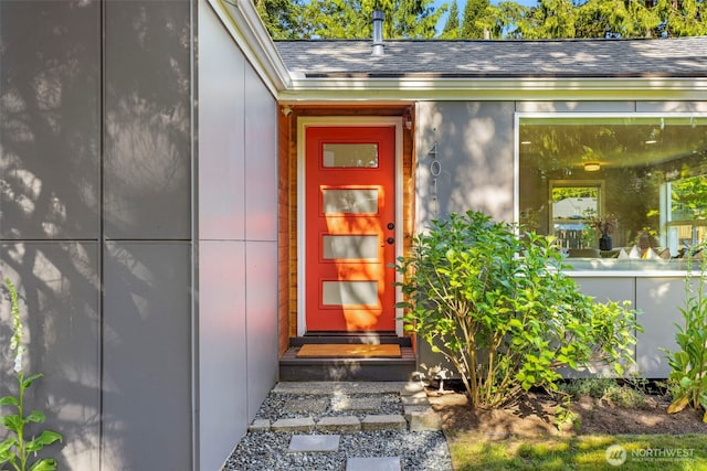 14011 Wallingford Ave N, Seattle, WA 98133 - doorway to property with roof with shingles
