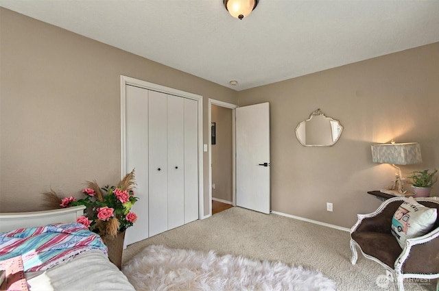 293 State Route 409, Cathlamet, WA 98612 - carpeted bedroom with a closet and baseboards