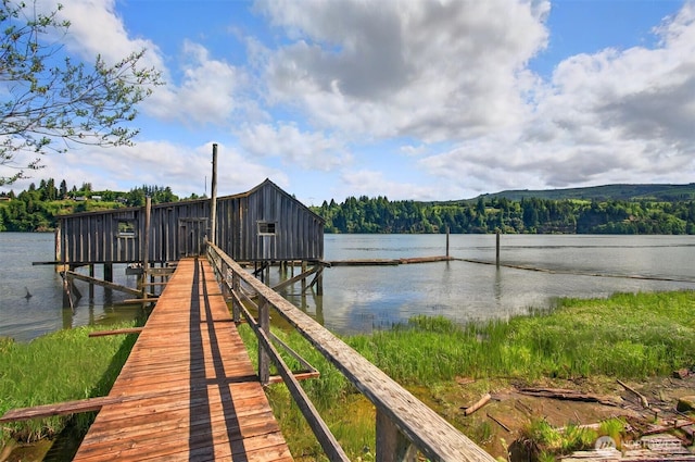 293 State Route 409, Cathlamet, WA 98612 - dock area with a view of trees and a water view
