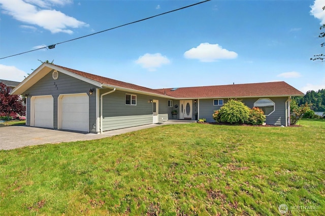 293 State Route 409, Cathlamet, WA 98612 - single story home featuring a garage, a front lawn, and driveway