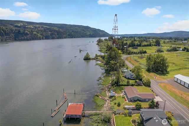 293 State Route 409, Cathlamet, WA 98612 - aerial view of a water and mountain view