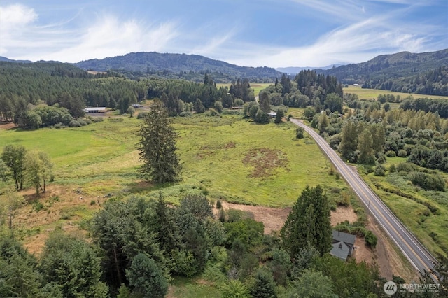 1908 W State Route 4 Unit 1, Skamokawa, WA 98647 - aerial view of a mountain backdrop and a heavily wooded area
