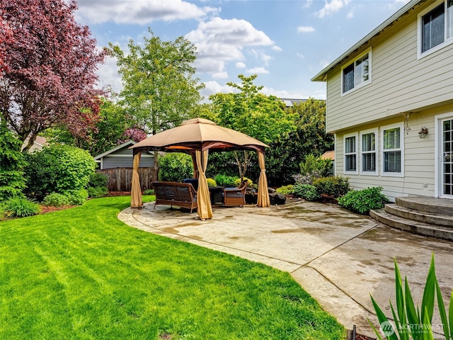 1717 24th Ave Court SE, Puyallup, WA 98374 - view of yard with an outdoor hangout area, a gazebo, and a patio area