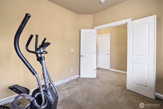 9831 198th St E, Graham, WA 98338 - exercise area featuring carpet floors and baseboards