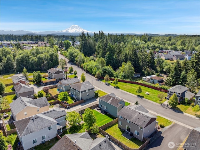 9831 198th St E, Graham, WA 98338 - aerial perspective of suburban area featuring a mountainous background