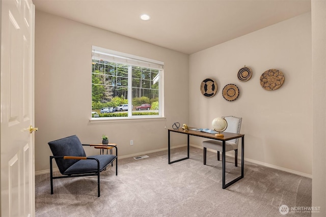 23600 Dunbar Pl NW, Poulsbo, WA 98370 - carpeted office with baseboards and recessed lighting
