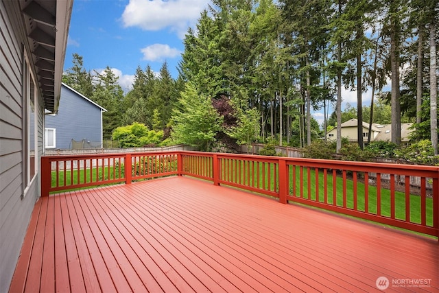 23600 Dunbar Pl NW, Poulsbo, WA 98370 - wooden deck with a fenced backyard