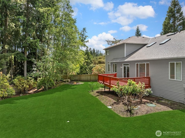 23600 Dunbar Pl NW, Poulsbo, WA 98370 - fenced backyard featuring a wooden deck