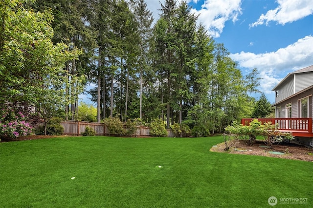 23600 Dunbar Pl NW, Poulsbo, WA 98370 - view of yard with a deck