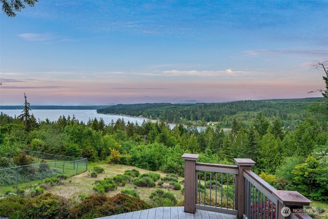 14647 NW Honeyhill Loop, Seabeck, WA 98380 - water view featuring a forest