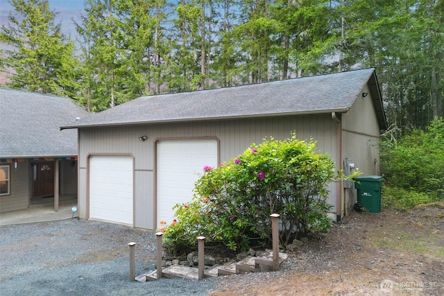 14647 NW Honeyhill Loop, Seabeck, WA 98380 - garage with gravel driveway