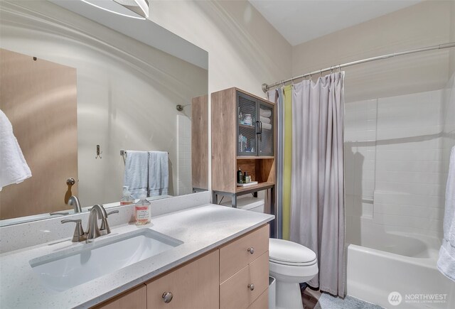 14525 1st Ln NE Unit C, Duvall, WA 98019 - bathroom with shower / tub combo, vanity, and toilet