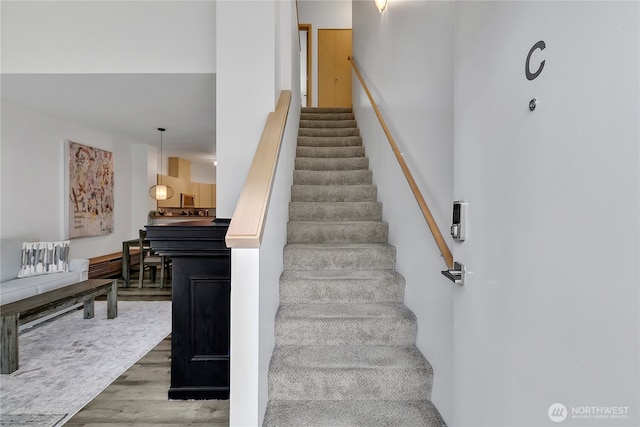 14525 1st Ln NE Unit C, Duvall, WA 98019 - stairway featuring wood finished floors