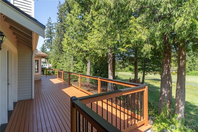 211 Greenview Ln, Port Ludlow, WA 98365 - wooden deck with a lawn