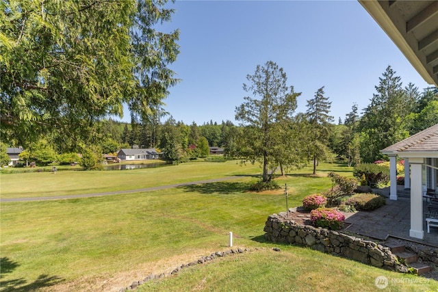 211 Greenview Ln, Port Ludlow, WA 98365 - view of grassy yard with a patio