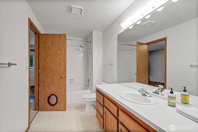 4716 266th St E, Spanaway, WA 98387 - bathroom with vanity, bathing tub / shower combination, and toilet