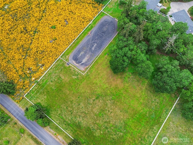 4716 266th St E, Spanaway, WA 98387 - aerial view of property and surrounding area featuring property boundaries highlighted