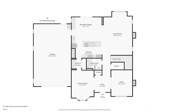 27 148th Pl SW, Lynnwood, WA 98087 - floor plan / room layout