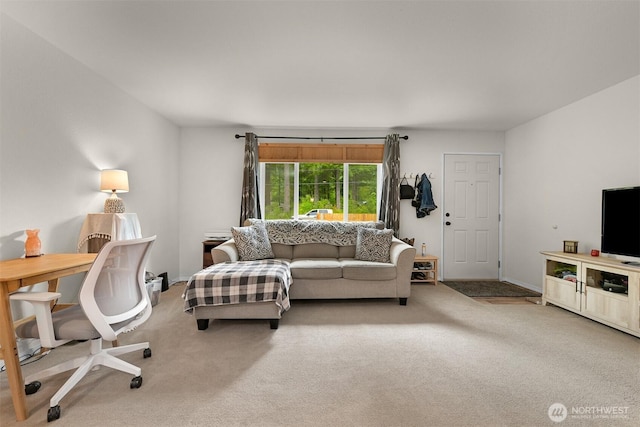 8450 Hazel Ct, Maple Falls, WA 98266 - carpeted living area with an office area