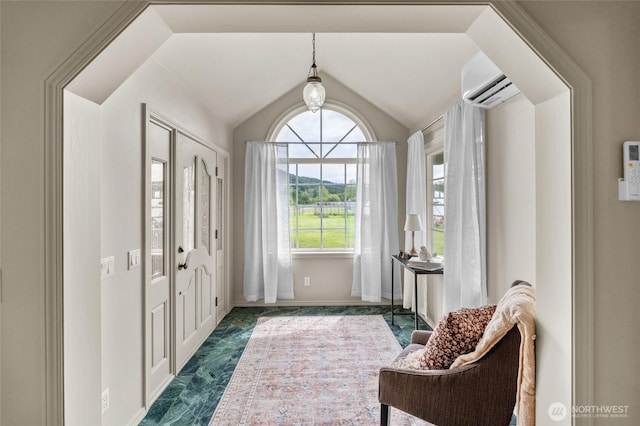 4680 State Route 6, Chehalis, WA 98532 - entrance foyer with a wall mounted AC, baseboards, and lofted ceiling