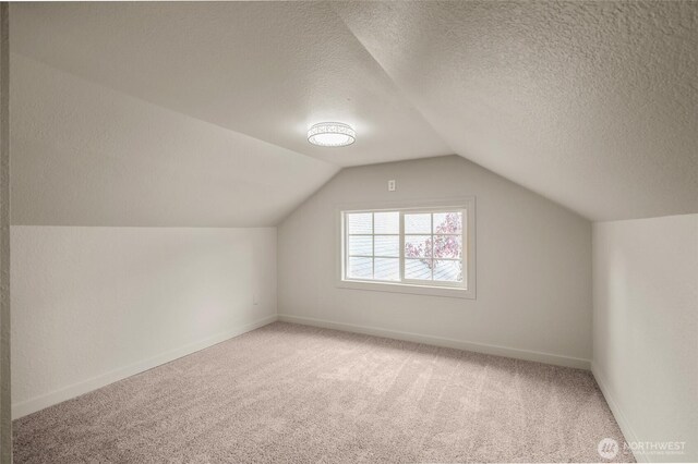 4680 State Route 6, Chehalis, WA 98532 - bonus room with light colored carpet, vaulted ceiling, baseboards, and a textured ceiling