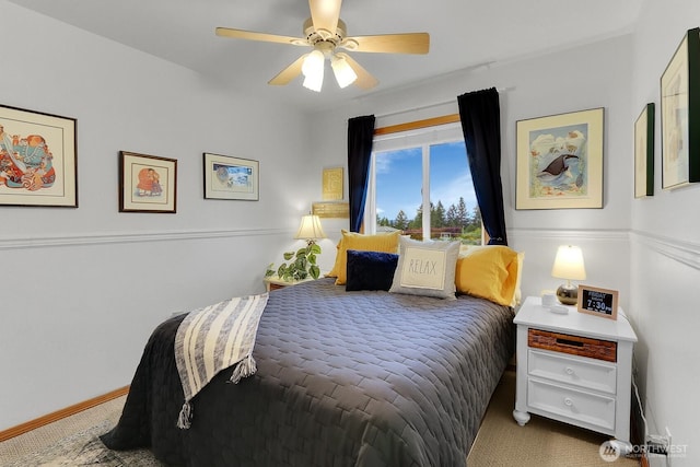 4421 166th Ave E, Lake Tapps, WA 98391 - carpeted bedroom featuring baseboards and ceiling fan