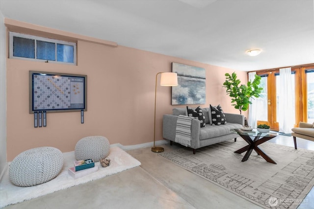 3526 Ashworth Ave N, Seattle, WA 98103 - living area with baseboards and wood finished floors
