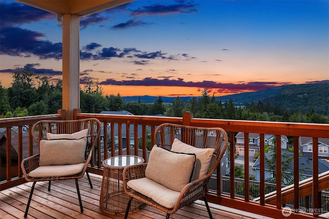 28616 NE 155th St, Duvall, WA 98019 - wooden terrace with a mountain view