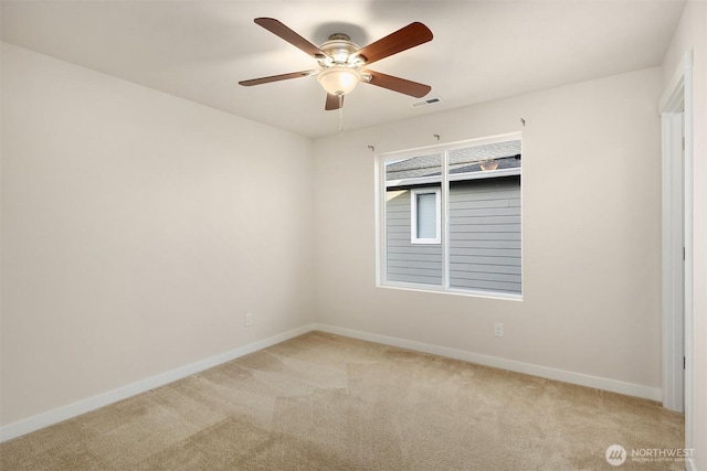 28616 NE 155th St, Duvall, WA 98019 - unfurnished room with light carpet, baseboards, and a ceiling fan