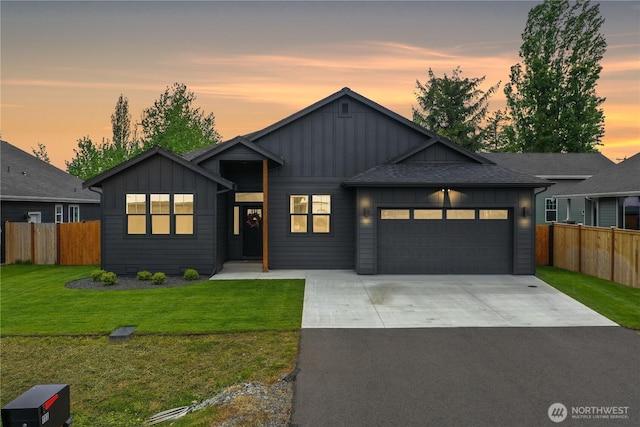 111 S Mcneely St, Buckley, WA 98321 - modern inspired farmhouse with board and batten siding, a garage, and driveway