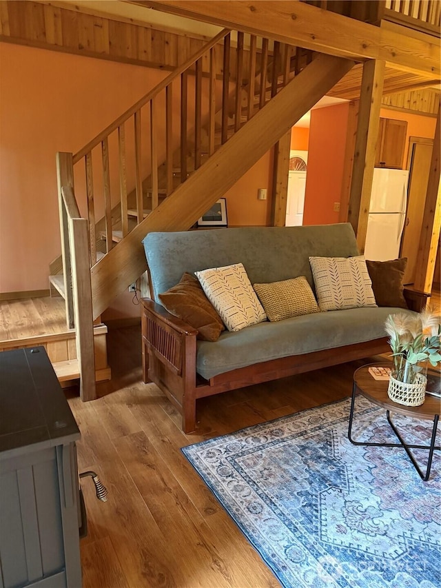 7480 Glacier Springs Dr, Deming, WA 98244 - living area featuring stairway and wood finished floors