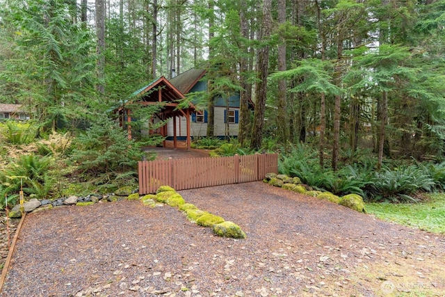 7480 Glacier Springs Dr, Deming, WA 98244 - view of front of home with a gate and a fenced front yard