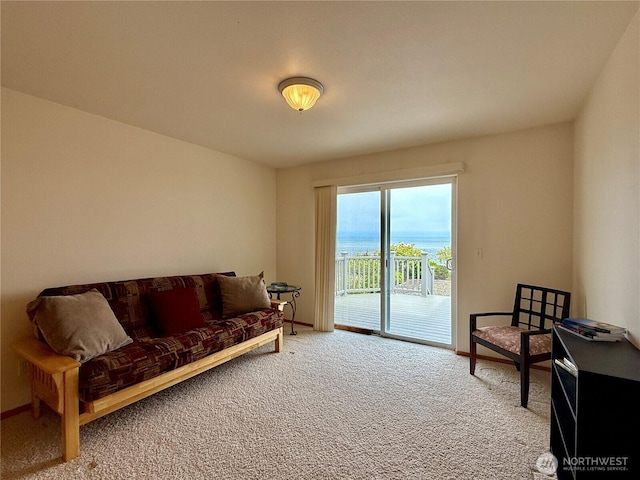 374 Harbor View Loop SE, Ocean Shores, WA 98569 - living room featuring light colored carpet and baseboards