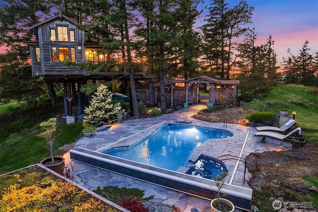 354 Nighthawk Ln, Orcas Island, WA 98279 - view of swimming pool with a patio