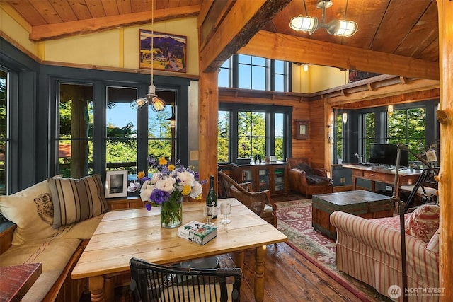 354 Nighthawk Ln, Orcas Island, WA 98279 - sunroom featuring french doors, healthy amount of natural light, and a chandelier