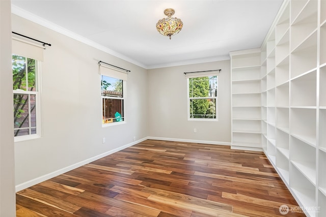 1701 W Yakima Ave, Yakima, WA 98902 - spare room with plenty of natural light, ornamental molding, wood finished floors, and baseboards