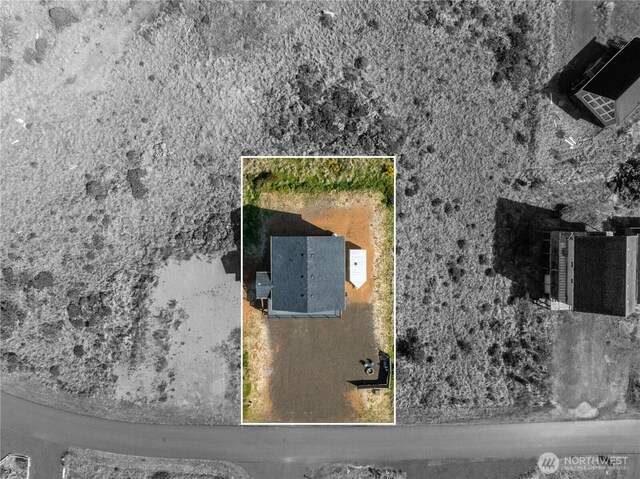 1438 Ocean Crest Ave SW, Ocean Shores, WA 98569 - view from above of property with property boundaries highlighted