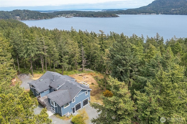 16 Village View Rd, Orcas Island, WA 98245 - bird's eye view of a heavily wooded area and a nearby body of water