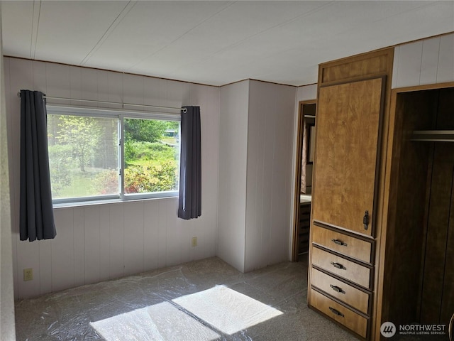 14721 Morris Rd Unit 21, Randle, WA 98377 - unfurnished bedroom with wood walls and carpet