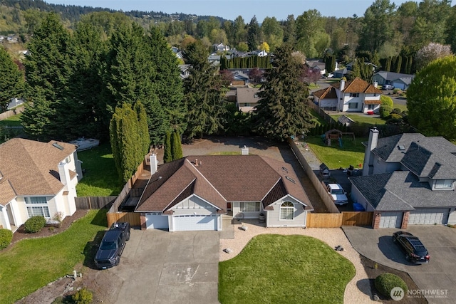 14415 144th St E, Orting, WA 98360 - aerial perspective of suburban area