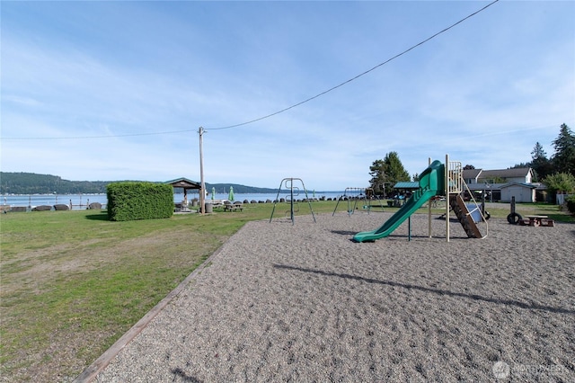 60 E Christmas Tree Pl, Belfair, WA 98528 - community play area with a water view and a yard