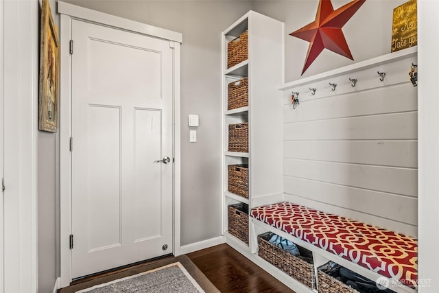 912 77th Dr SE, Lake Stevens, WA 98258 - mudroom with dark wood-type flooring and baseboards