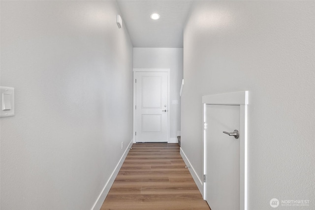 4247 W Sandy Ct, Moses Lake, WA 98837 - corridor with baseboards, light wood-style flooring, and recessed lighting