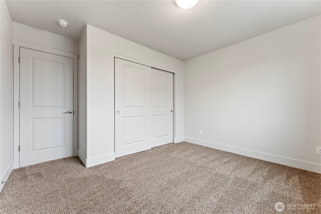 202 N Sandy Loop, Moses Lake, WA 98837 - unfurnished bedroom with light colored carpet, baseboards, and a closet
