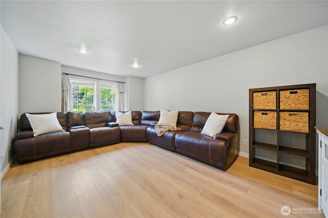 1210 Southview Dr, Walla Walla, WA 99362 - living room featuring light wood-style floors, baseboards, and recessed lighting