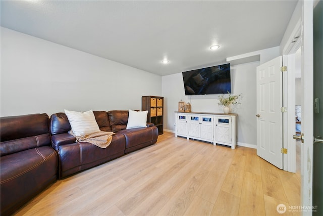 1210 Southview Dr, Walla Walla, WA 99362 - living area with light wood finished floors, recessed lighting, and baseboards
